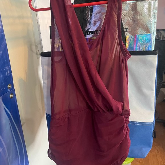 Brand NEW Balera DANCE COSTUME Maroon Size Large Child - Picture 1 of 5